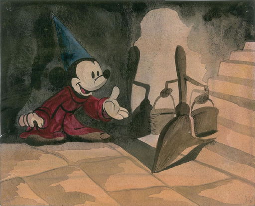 Mickey Mouse Watercolor Concept Painting From Fantasia Aug 08