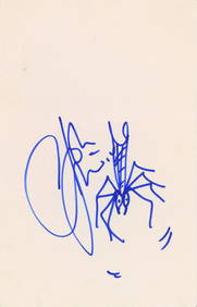 The Who: John Entwistle Signed Sketch (1 of 1)