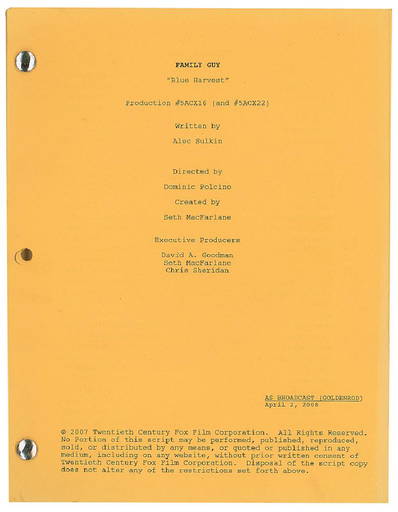 Family Guy Script