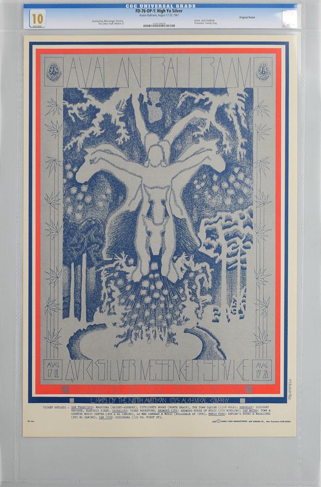 Quicksilver Messenger Service 1967 Avalon Ballroom: Original color 14 x 20 first printing poster for Quicksilver Messenger Service, Other Half, and Melvin Q at the Avalon Ballroom in San Francisco on August 17â€“20, 1967. Designed by Jack Hatfield