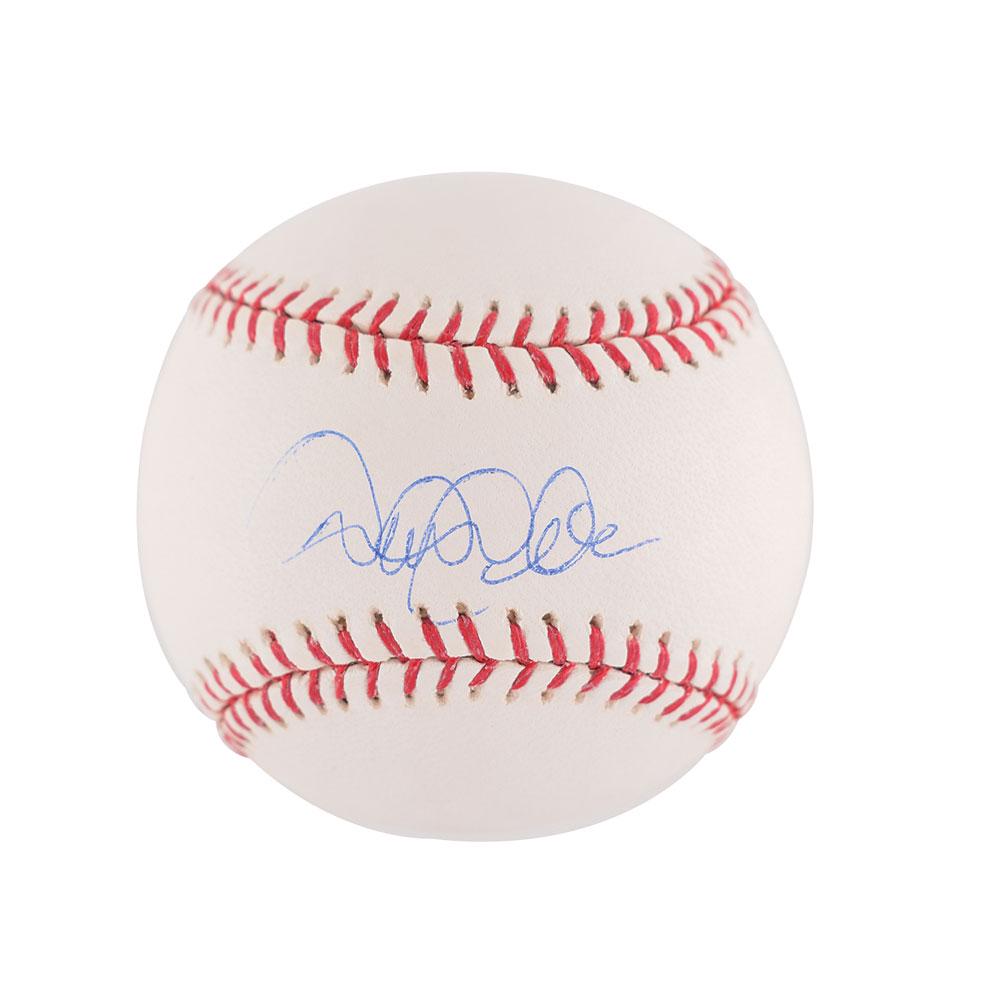 Derek Jeter: Official Rawlings Major League (Selig) baseball signed in blue ballpoint on the sweet spot by Derek Jeter. In very fine condition, with Steiner and MLB holograms affixed to the rear. Accompanied by a
