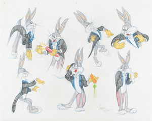 Original Warner Brothers Virgil Ross Model Sheet Animation Drawing fea –