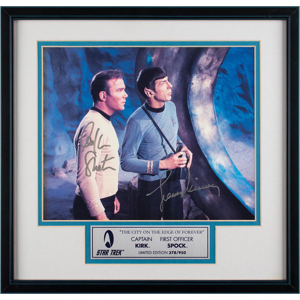 WILLIAM SHATNER LEONARD NIMOY star trek signed photo COA Hologram main image 1