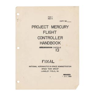 Gene Kranz's Mercury-Atlas 6 Flight Controller Handbook: Project Mercury Flight Controller Handbook personally-owned and Ã¢€â€œused by longtime NASA flight director Gene Kranz for the launch of Mercury-Atlas 6 and John Glenn's Friendship 7.