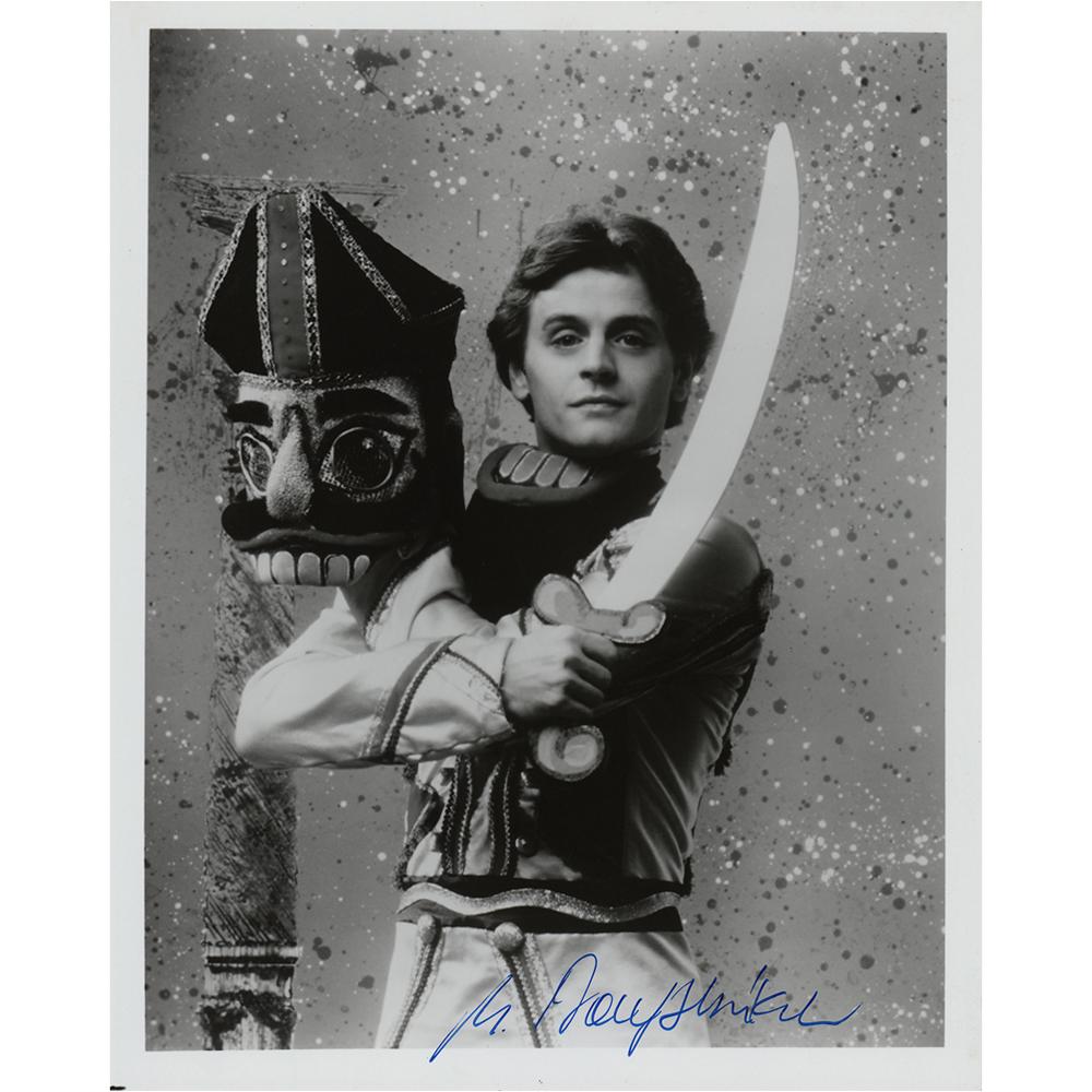 Mikhail Baryshnikov Signed Photograph: Glossy 8 x 10 publicity photo of Baryshnikov for The Nutcracker, signed in blue felt tip, "M. Baryshnikov." In fine condition.