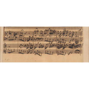 Johann Sebastian Bach Autograph Musical Manuscript