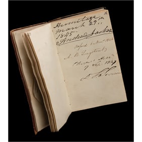 Four Presidents from the 1840s: Multi-Signed Autograph Book with John Tyler, James K. Polk, Andrew