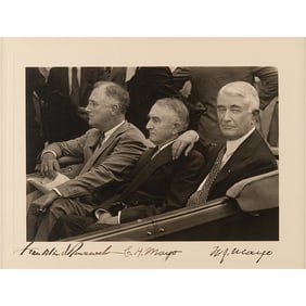 Franklin D. Roosevelt and the Mayo Brothers Signed Photograph - The President Pays Tribute to the