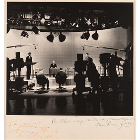 John F. Kennedy and Richard Nixon Signed Photograph of the First Televised Presidential Debate