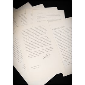 John F. Kennedy Signed 1963 State of the Union Typed Manuscript