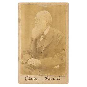 Charles Darwin Signed Photograph - One of His Favorite Portraits