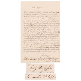 Friedrich Nietzsche Twice-Signed Autograph Letter on Reading the Classics