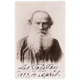 Leo Tolstoy Signed Photograph