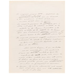 Charles de Gaulle Handwritten Manuscript on Hitler and World War II: "The admirable British resolve,