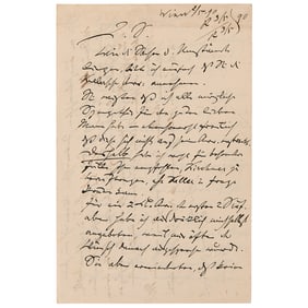 Johannes Brahms Autograph Letter Signed to His Publisher, on "arrangements for two-handed piano of