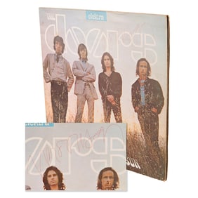 The Doors: Jim Morrison and John Densmore Signed Album - Waiting for the Sun (Obtained at the 1970