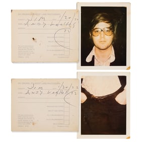Andy Warhol (2) Signed Original Candid Polaroid Photographs - Shot at The Factory in 1972