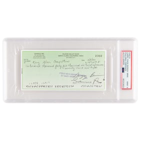 Google: Larry Page and Sergey Brin Signed Check to King Star Computers - PSA MINT 9
