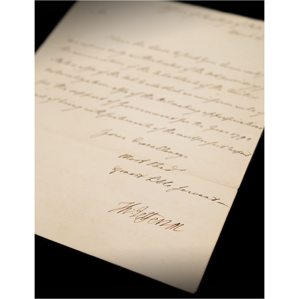 Thomas Jefferson Letter Signed Communicating Acts for the First United States Census and Rules for