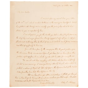John Quincy Adams Autograph Letter Signed on the Louisiana Purchase: "The great question upon the