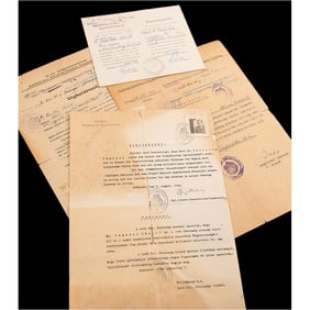 Raoul Wallenberg 'Schutzbrief' Document Signed, Saving a Hungarian Jew During World War II, with