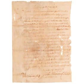 John Hancock Revolutionary War-Dated Document Signed (1776) - Continental Congress Resolution