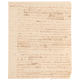 John Jay Handwritten Letter Draft, Defending His Treaty with Great Britain: "I believe it will be