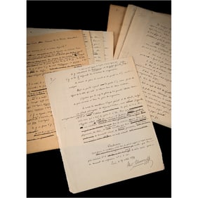Dreyfus Affair: Etienne Charavay Handwritten Manuscript and Graphological Notes from the 1894