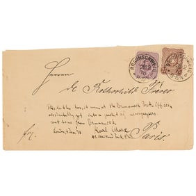 Karl Marx Autograph Note Signed, Returning an Errant Letter Sent to the Rothschilds - Marxism Meets