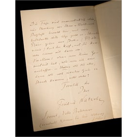 Friedrich Nietzsche Autograph Letter Signed from the Italian Coast: "The days are of exceptional