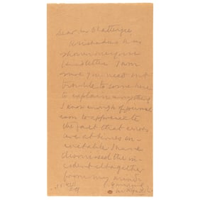 Mohandas Gandhi Autograph Letter Signed: "I know enough of journalism to appreciate the fact that