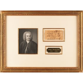 Johann Sebastian Bach Document Signed as Kapellmeister at St. Thomas Church