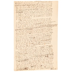 Isaac Newton Handwritten Manuscript on Religion, Outlining His Heretical Views: "All the worship