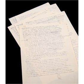 Albert Einstein Important Handwritten Manuscript: "The Essence of the Theory of Relativity"
