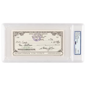 Steve Jobs Signed 1976 ?Apple Computer Company' Check - Filled Out Entirely by the Company's