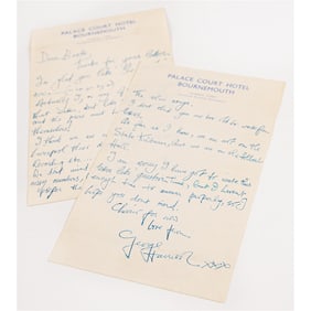 Beatles: George Harrison Autograph Letter Signed - "I'm glad you like 'She Loves You,' now...(we