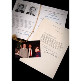 Frank Sinatra Typed Letter Signed for the 1981 Presidential Inaugural Gala Program