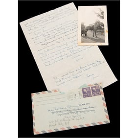 James Dean Autograph Letter Signed from Hollywood to His NYC Girlfriend, Sending a Candid of His New