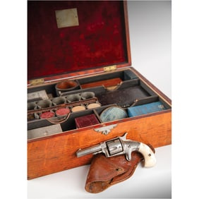Poker Alice's Traveling Gambling Set and Hopkins & Allen No. 4 Revolver, a Present from Jesse James