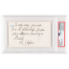 Al Capone Signed Photograph of the Capone Family in Palm Island, Presented to Capone's Primary