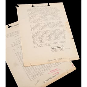 Julius Rosenberg Document Signed on His Signal Corps Suspension - America's Most Notorious Spy