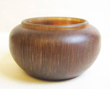 Finely Carved Rhinoceros Horn Bowl: Finely Carved Rhinoceros Horn Bowl of globular form. Height: 1.5 x 2.5 inches (3.81 x 6.35 cm) Weight: 45 grams