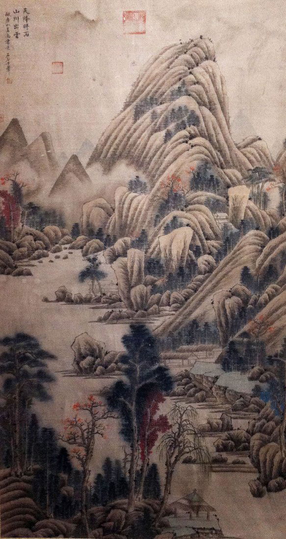 Chinese Painting, after Wang Hui (1632-1717): Chinese Painting, after Wang Hui (1632-1717). Ink and color on paper. Signed by the artist with five seal marks. Painting size: 61 x 33 inches (155 x 84 cm)