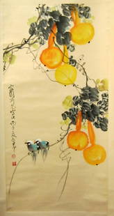 Chinese Painting, Signed Zhao Shao'ang (1905-1998): Chinese Painting signed Zhao Shao'ang (1905–1998). Ink and color on paper. Inscribed and signed by the artist with two seal marks. Painting size: 38.4 x 19.3 inches (97.5 x 49 cm)