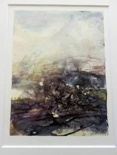 "Illuminations", Zao Wou Ki (1921-2013): Vintage print from the "illuminations" Series Of Watercolors By Zao Wou Ki (1921-2013). Taken From The Club Francais Du Livre and Published In 1966 for the 20th Anniversary the edition was printed by