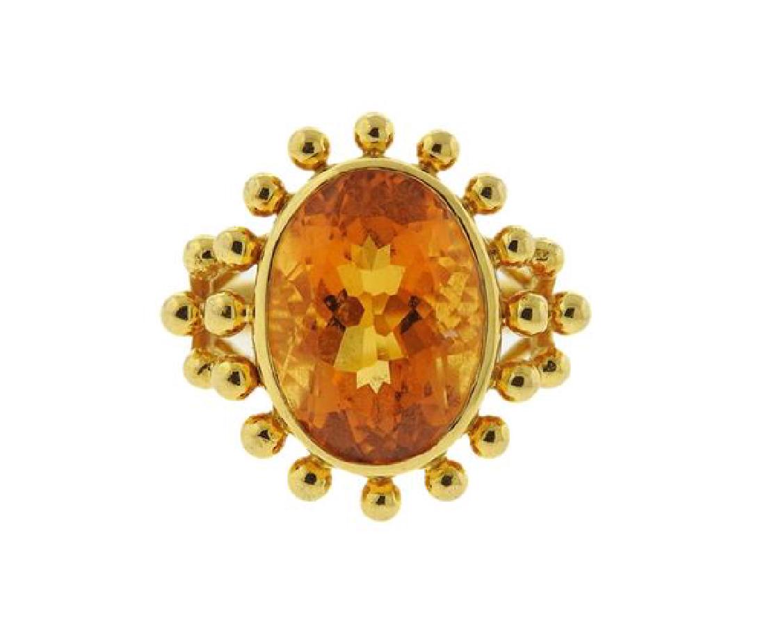 18k Gold Citrine Ring (1 of 3)