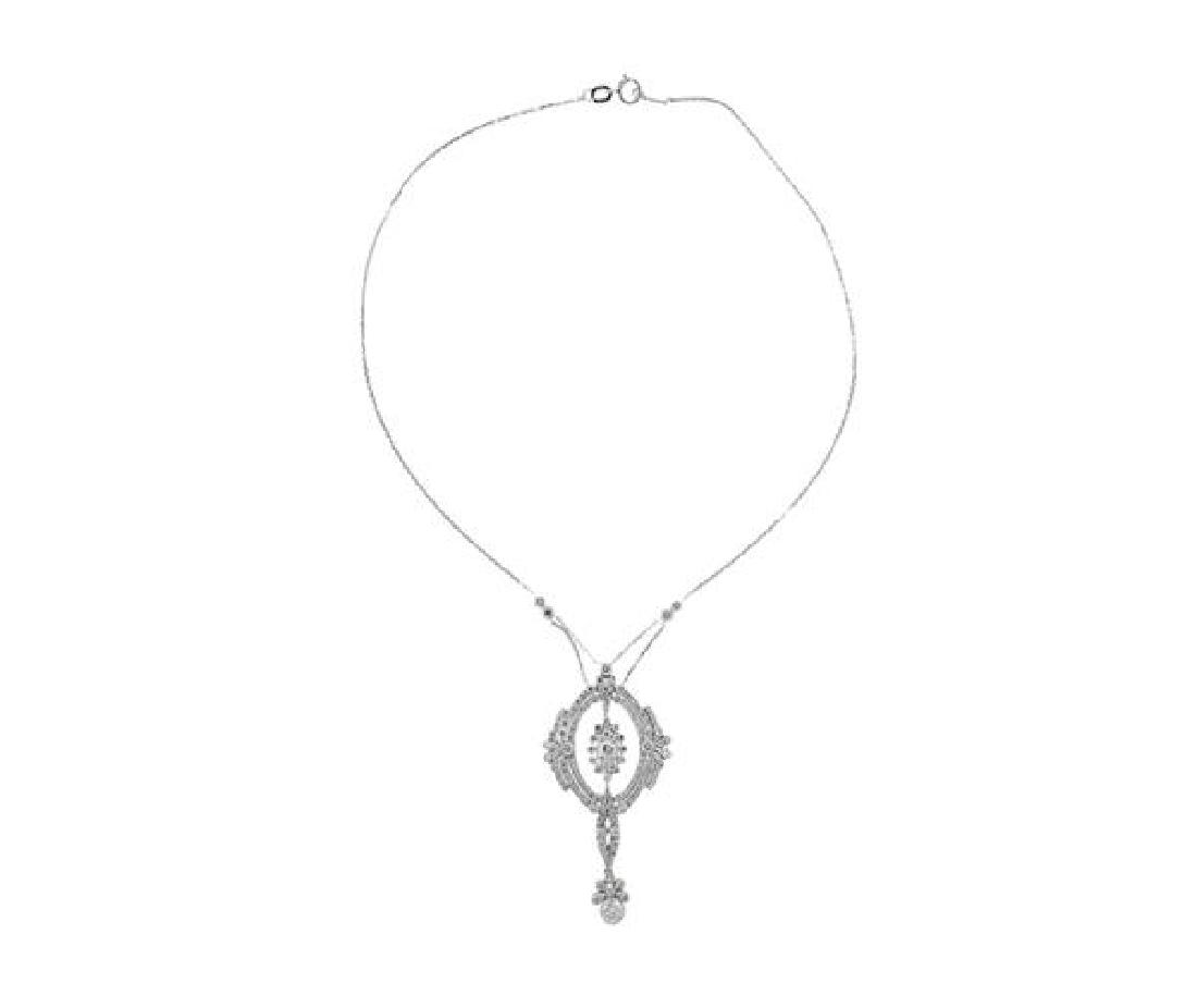 18k Gold Diamond Drop Pendant Necklace (1 of 5)