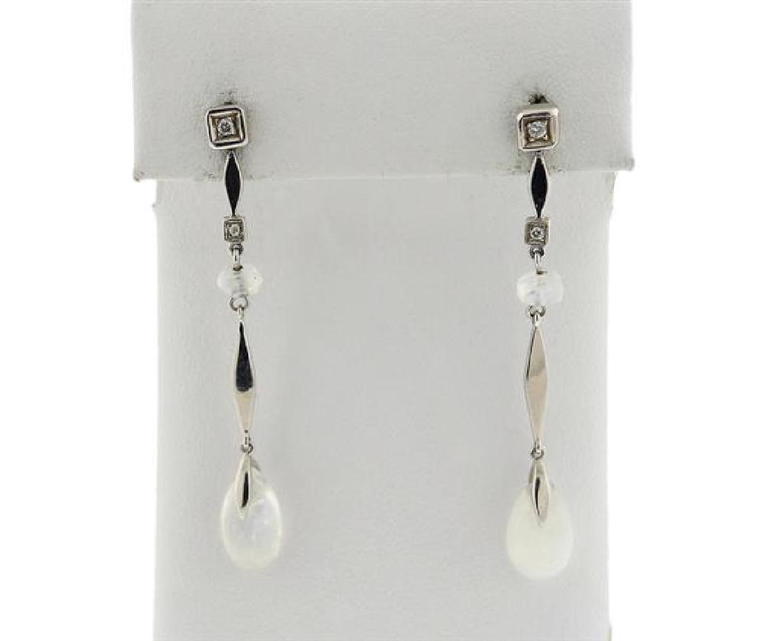 H. Stern 18K Gold Diamond Labrodorite Dangle Earrings (1 of 3)