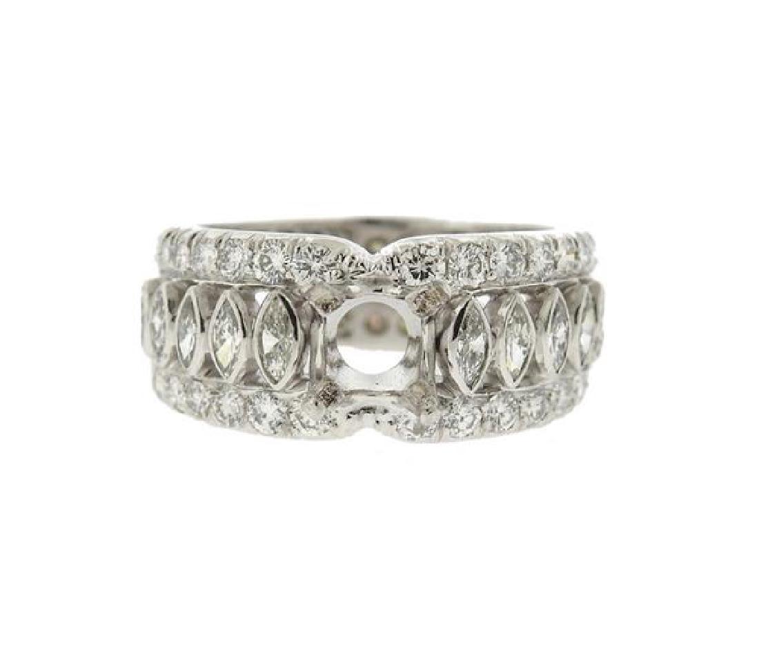 Platinum Diamond Engagement Ring Mounting (1 of 4)