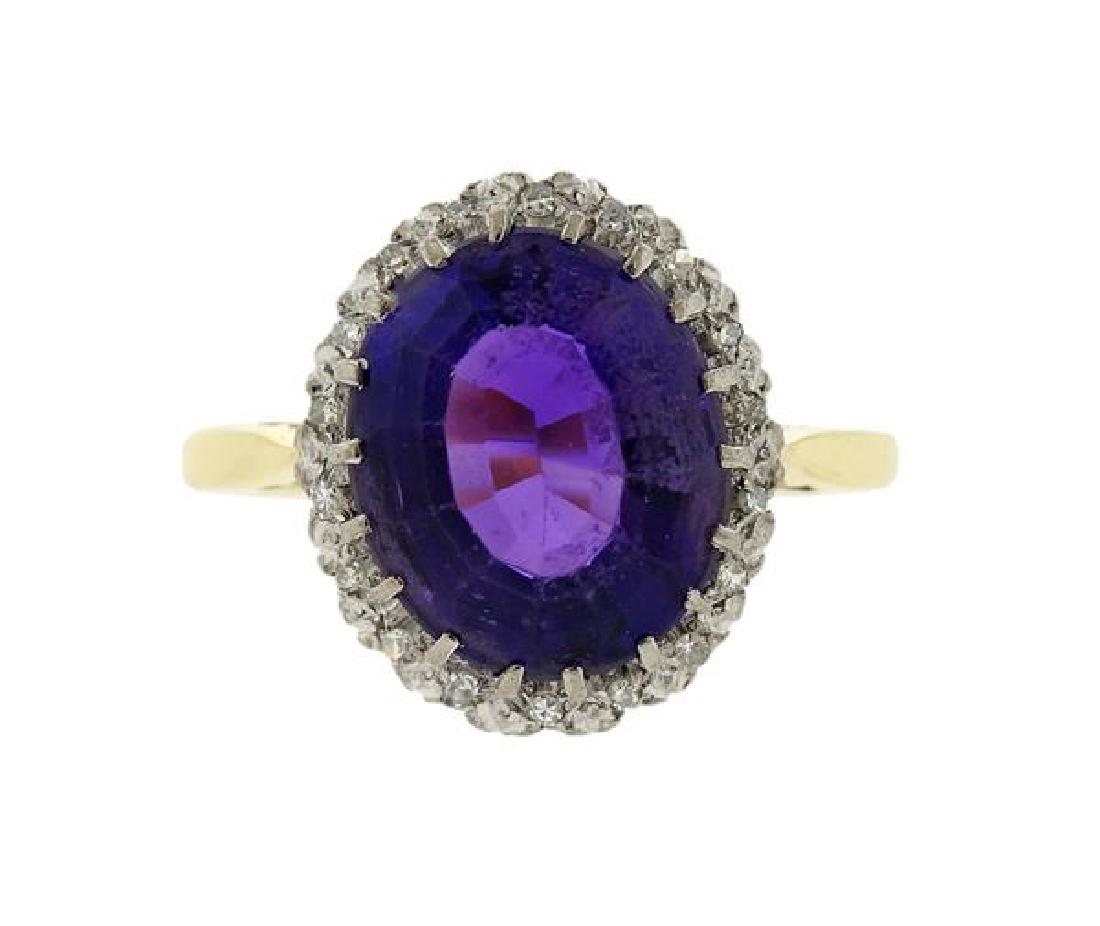 18k Gold Diamond Amethyst Ring (1 of 3)